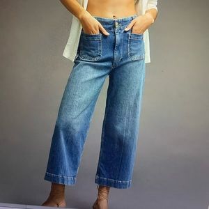 Anthropologie Pilcro wide leg crop Jean